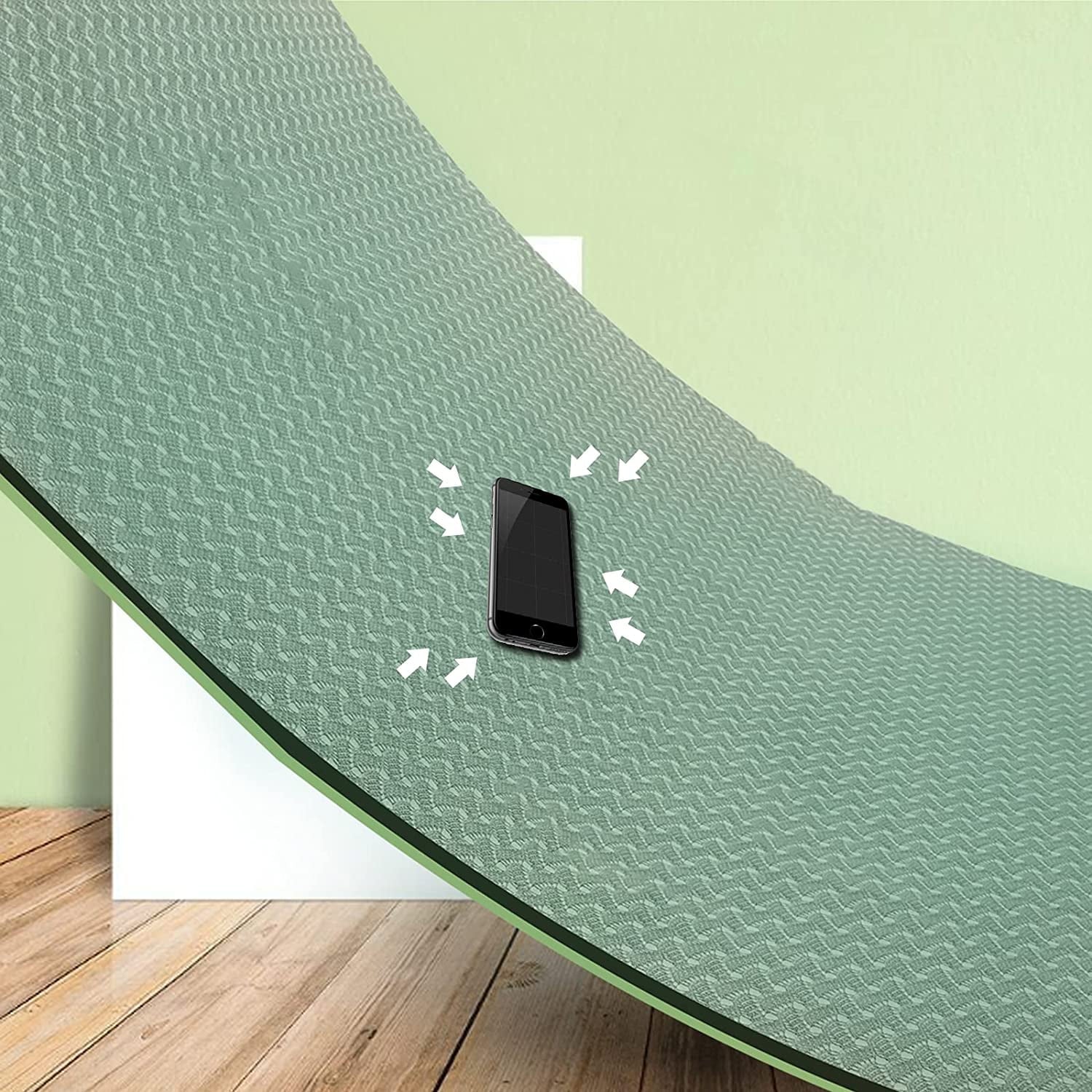 Yoga Mat 72 X 24'' Exercise Mats 8Mm TPE Non-Slip Extra Thick High-Density Eco Friendly for Yoga Workout Pilates Yoga Mats for Women Men